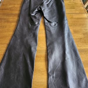 Anne Taylor Brown Leather Wide leg pants